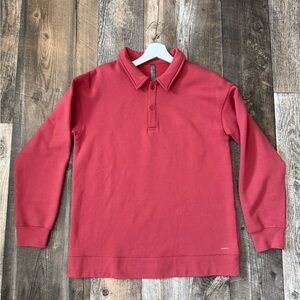 Mondetta Men's Long Sleeve Polo in Deep Red